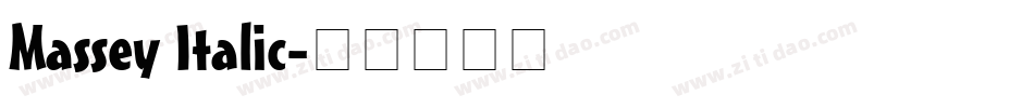 Massey Italic字体转换